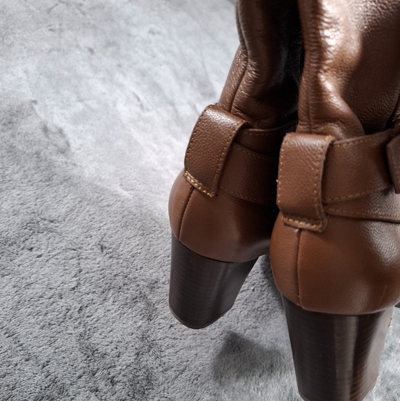 Cole Haan 'Hinckley Boot II' Knee High Sequoia Heel Brown Leather Size 8M - Picture 7 of 15